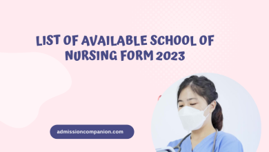 Available school of nursing form