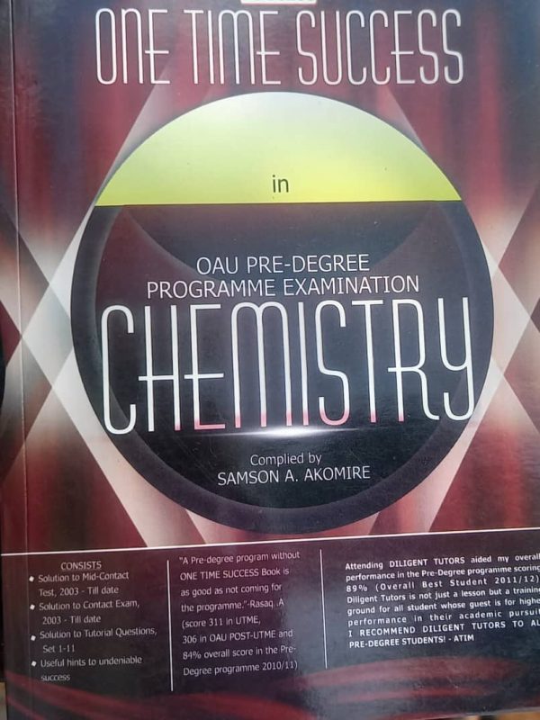 oau predegree Chemistry past questions pdf