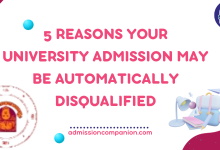 5 reasons your University admission may be disqualified