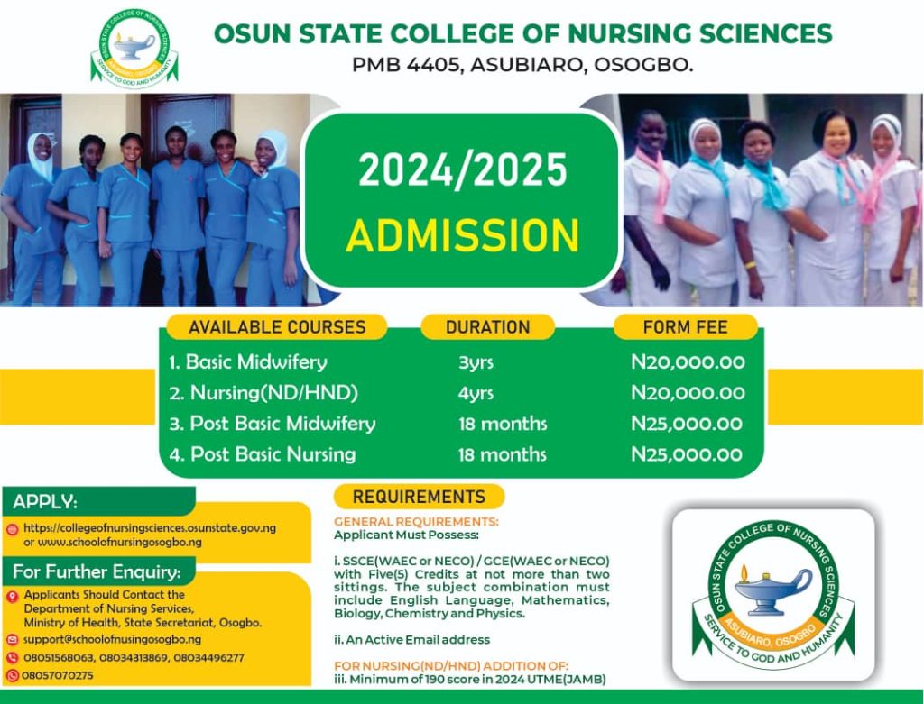 Osun state college of nursing form aabadmusedu