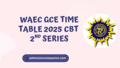 WAEC GCE TIME TABLE 2025